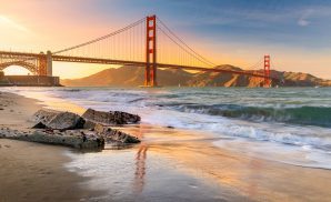The Golden Gate Bridge at sunset. Our San Rafael wrongful termination attorneys are dedicated to providing professional legal representation to the San Francisco Area.